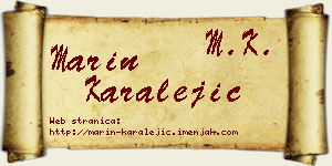 Marin Karalejić vizit kartica